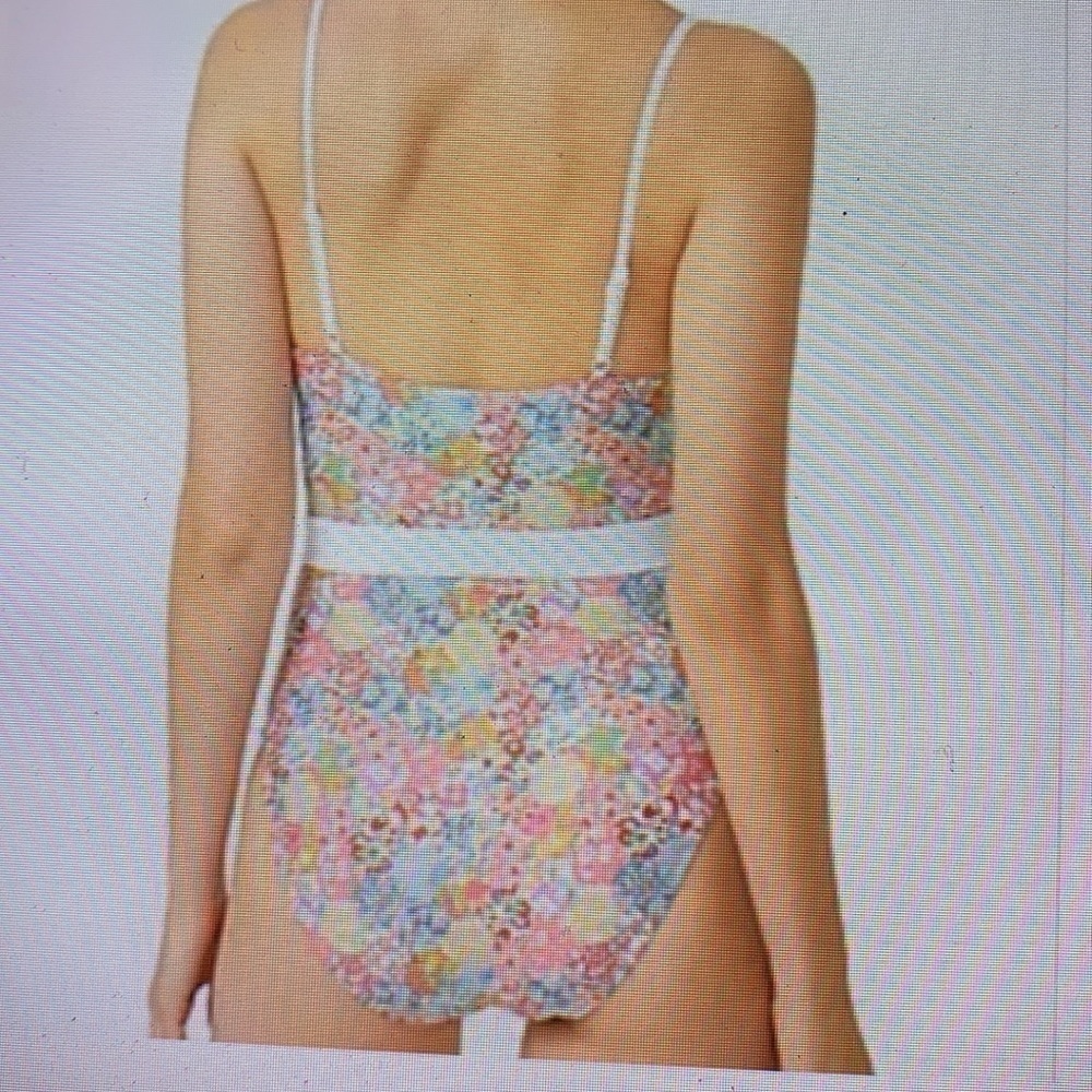 NWT J Crew Liberty Fabric One Piece Belted Floral Swimsuit 16 - Picture 2 of 9